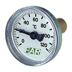 Термометр биметалический, Ø40 мм (0÷120⁰С)  FA 2650 Термометр 0-120°C, зонд 36 мм,O 40 мм, торцевое соединение 3/8