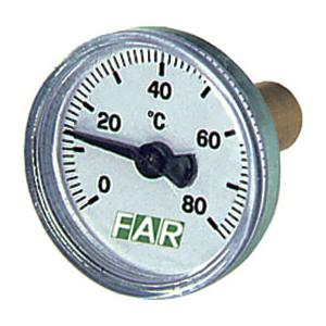 Термометр биметалический, Ø40 мм (0÷80⁰С)  FA 2651 Термометр 0-80?С, зонд 36 мм,  O 40 мм, торцевое соединение 3/8