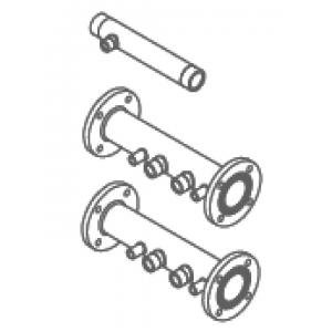 Комплект труб подачи и обратки  с газовой трубой для одного котла1
